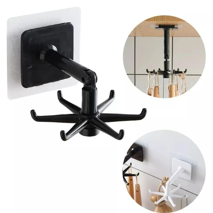 Rotating Kitchen Storage Rack Kitchen Utensils Organizer Hooks Spatula Spoon Knife Rack Kitchen Accessories
