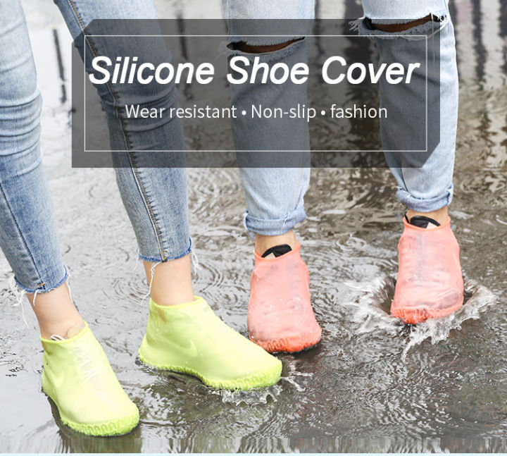 Waterproof Shoes Cover Rain, Waterproof Rain Boots Cover Anti Slip Washable Reusable for Family&Ladies & Men&Children