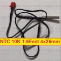 10K NTC Thermistor Temperature Sensor Waterproof Probe 1.5 Feet Cables Without Connector 103 NTC Temperature Sensor 10K.