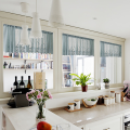 Lace Short Curtains Heat Light Blocking Rod Pocket Sheer Curtains For Kitchen Basement Bedroom Decor. 