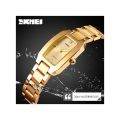 SKMEI 1400 Fashion Casual Style Watch Women Rhinestone Stainless Steel Waterproof Quartz Watch Golden.
