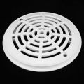 8Inch Pool Main Drain Cover the Top Grate Bottom Mounting Plates White Replacement Pool Drain Cover Pool Outlet Cover. 