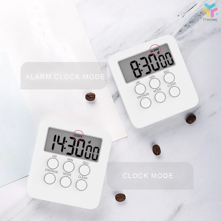 ۞IN STOCK Digital Timer Clock Magnetic Cooking Countdown Alarm 24 Hours with LCD Screen Mute Mode for Studying Sports Office Classroom Library
