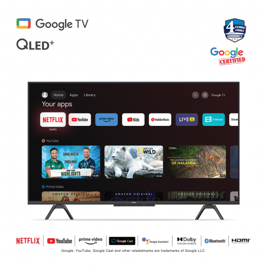 VISION 43" QLED TV Google Android 4K RQ1 Galaxy Pro