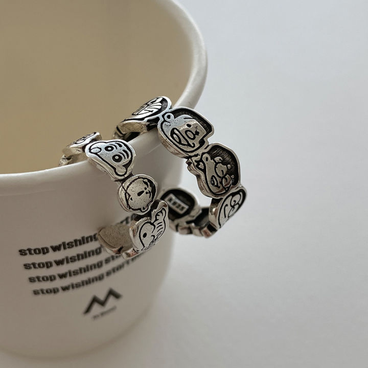 Retro%20Doraemon%20Xiaoxin%20Family%20Cute%20Cartoon%20Man%20Open%20Ring%20Women's%20Ins%20Niche%20Design%20Index%20Finger%20Ring%20-%20Image%202