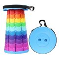 Rainbow Folding Stool Seat Portable Retractable Telescopic Camping Fishing Travel Chairs Bix super shop.