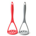 2x New Silicone Potato Pressure Mud Mashed Potato Pressed Masher for Sweet Fruit Family Hotel Restaurant Use Red & Gray. 
