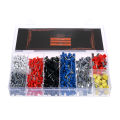 1200Pcs Assorted Wire Ferrule Kit with Crimper 22/20/18/16/14/12/10/7AWG Wire End Ferrules Terminal Ferrule Connectors Assortment Kit for Electrical Work. 