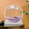 3D Flowing Sand Painting Moving Sand Art Picture Round Glass Deep Sea Sandscape Hourglass Quicksand Craft Office Home Decor Gift.