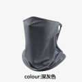 Sun protection mask, men's neck gaiter, outdoor cycling face towel, fishing turban, ice silk scarf, covering full face, ear-hanging veil. 