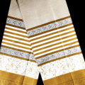 AMANAT SHAH LUNGI FOR MEN - 100% PURE COTTON FABRICS - PRINTED DESIGN - STITCHED LUNGI - GOLDEN COLOR (4.5 HAND) লুঙ্গি. 