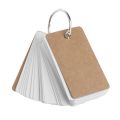 Learning Card Kraft Paper Binder Ring Easy Flip Flash Cards Study Memo Pads DIY Stationery.
