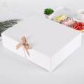 Gift Box with Lid Small Bridesmaid Proposal Box with Ribbon for Valentine's Day. 