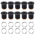 10 Pcs 3-terminal Soldering 2.1mm x 5.5mm Female Power Jack DC Socket. 