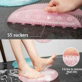 Bathroom Non-Slip Silicone Pad Household Bath Foot Pad Multifunctional Massage Mat Bath Back Massage Pad Cleaning Supplies Brush. 