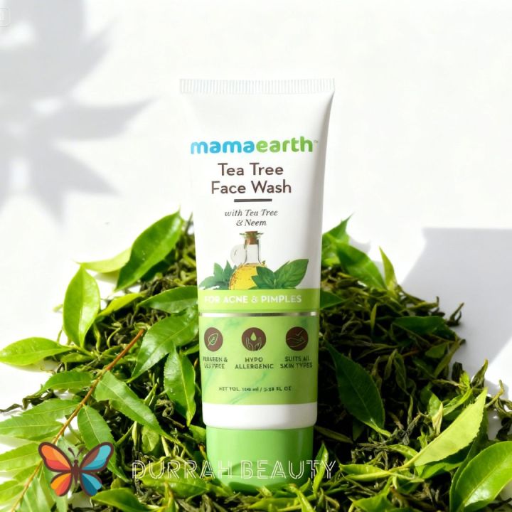 Mamaearth Tea Tree Face Wash 100ml | Oil Control Cleanser | Gentle Facewash for Acne-Prone Skin | Daily Use
