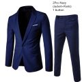 Men Wedding 2 Pieces Suit 3 Set Blazers Elegant Full Luxury Coat Pants Design Latest Vest Business 2022 Slim Fit Jacket Trousers. 