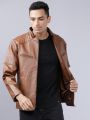 Pantoneclo Premium Quality Casual & Fashionable Men’s PU Leather Jacket. 