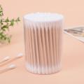 150 Pcs Approx. Cotton Swab Double Head Cotton Buds Wooden with round plastic box. 