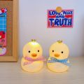 Soft Light Cute Led Night Light Creative Silicone Bedside Lamp Duck Chicken Cartoon Animal Lamps Children.
