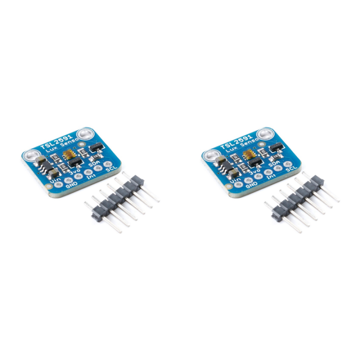 2X TSL2591 Digital Light Sensor Breakout Module High Dynamic Range IR Infrared Full Spectrum Diodes Detect 3.3V-5V