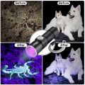 【Must-Have Gadgets】 395nm UV light flahlight Blacklight UB rechargeable LED flahlight. 