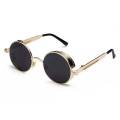 Round Metal Sunglasses Steampunk Men Women Fashion Glasses Brand Designer Retro Vintage Sunglasses - Sunglasses For Women.