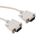 1.4M RS232 DB9 9 Pin Male to VGA Video 15 Pin Male Adapter Light Gray.