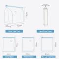 8pcs Vacuum Storage Bags Set with Hand Pump for Travel Home Bedding Comforter Pillow Clothes Space Saving Transparent Vacuum Bag. 