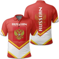 Russia Flag Map 3D Print Polo Shirts For Men Clothes Russian National Emblem Eagle POLO Shirt Sport Jersey Casual Boy Lapel Tops. 