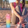 900/800ml Sports Water Bottle Motivational Water Bottle Leakproof Drinking Bottles Outdoor Travel Gym Fitness Jugs For Kitchen.