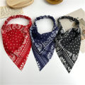 Elastic hair bands headband flower print hair scarf floral triangle bandanas nicle. 