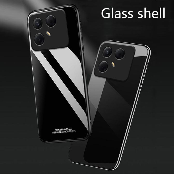 Biruiqu%20For%20Tecno%20Pova%207%20Tempered%20Glass%20Back%20Soft%20Silicone%20Edge%20Black%20Case%20Cover%20Casing%20-%20Image%205