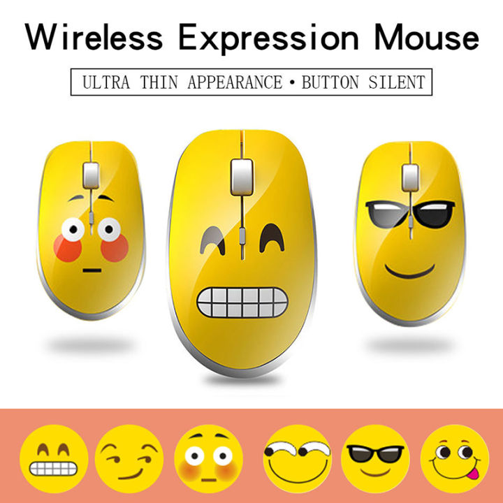 2.4G Wireless Mini Silent Computer Mouse Ultra Thin USB Optical PC Ergonomic Cute Creative 3D Gift Mice for Laptop