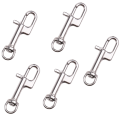 5PCS 316 Stainless Steel Swivel Eye Bolt Spring Snap Hook Single Head Hook Marine Diving D Ring Snap Hooks with Swivel. 