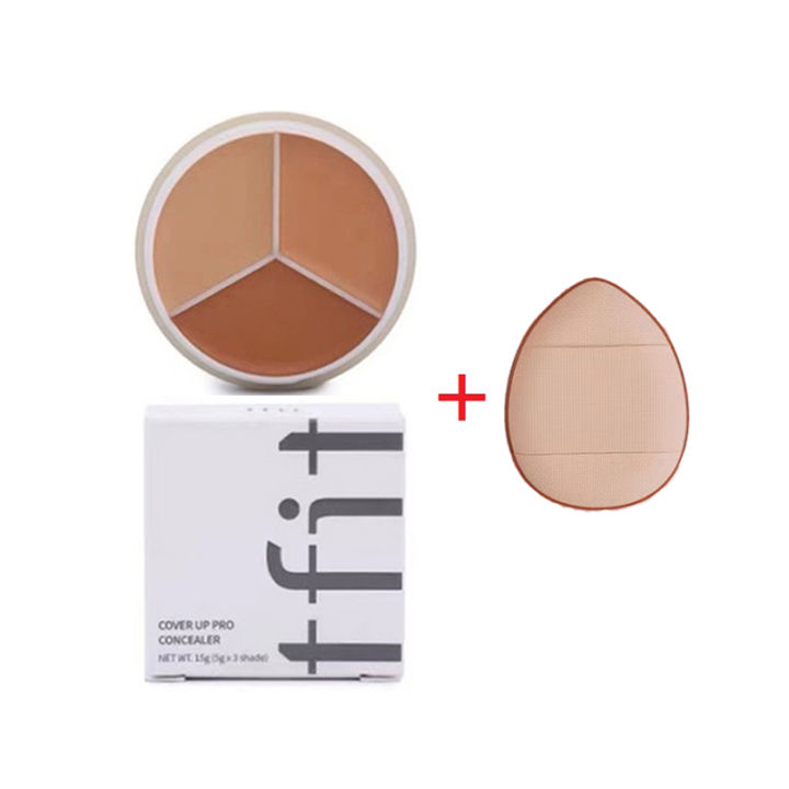 Vnce Lncei Korea Tfit 3 Color Concealer Palette Professional Makeup Face Eye Contour Face Spot Concealer Dark Circle Correcting Face Makeup