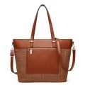2023 Spring/Summer New Women's Versatile Contrast Handheld Tote Grass Woven Beach Shoulder Bag.