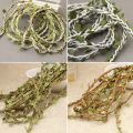 2M Brown Natural Twine String with Leaf DIY Garland accessories Supplies Burlap Wedding Decoration. 