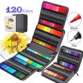 ZSCM 12to160 Color Brush Painting Sketch Writing Calligraphy Fine Tip Pen Set Package Lettering Marker Pen Sketch Marker Pen.