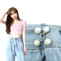 Nail Free Detachable Jeans Waist Fixed Adjustment Metal Style Nail-Free Buttons Yao Store. 