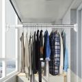 2X Telescopic Adjustable Rod Clothes Dryer Tension Rod Bathroom Rail Can Be Used for 27.56-39.37In Space.