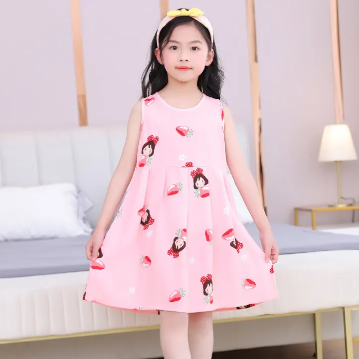 Children's%20and%20Girls'%20Sleeveless%20Cotton%20Silk%20Princess%20Tank%20Top%20Dress%20Summer%20Skirt%20-%20Image%208