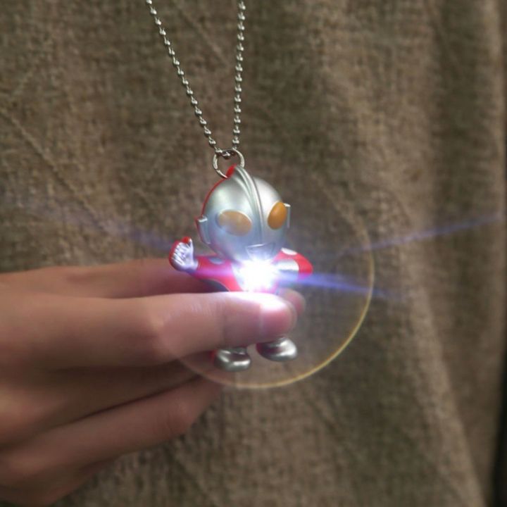 [ New ] Creative Ultraman Children's Necklace Pendant Luminous Sound Toy Pendant Children's Birthday Gift Little Boy