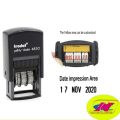 Trodat Printy Dater 4850 Personalized Stamp (2 lines customized). 