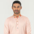 Masculine  Premium Semi Fit Panjabi - Light Pink. 