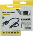 2 in 1 OTG Adapter Cable Type-C + Micro USB to USB Female – Plug & Play OTG Converter.