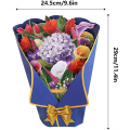 Pop-Up Bouquet, Pop-Up Paper Flower Bouquet Greeting Card, Mother'S Day Birthday Female Easter Gift Card Bowtie C. 