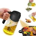 2-in-1 Oil Sprayer & Oil Dispenser Bottle 500ml | Glass Cooking Oil Spray Bottle for Kitchen, BBQ, Air Fryer & Salad Dressing.