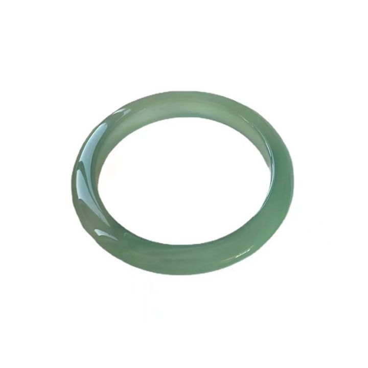 Natural%20Ice%20Agate%20Bracelet%20Round%20Flat%20Bar%20Clear%20Water%20Green%20Jade%20Bracelet%20Chalcedony%20Maiden%20Oil%20Green%20Bracelet%20Manufacturers%20Wholesale%20One%20Generation%20-%20Image%205