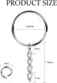 Key Rings with Chain Metal Split Rings for Crafts 25mm with 30 mm Chains Open Jump Ring.